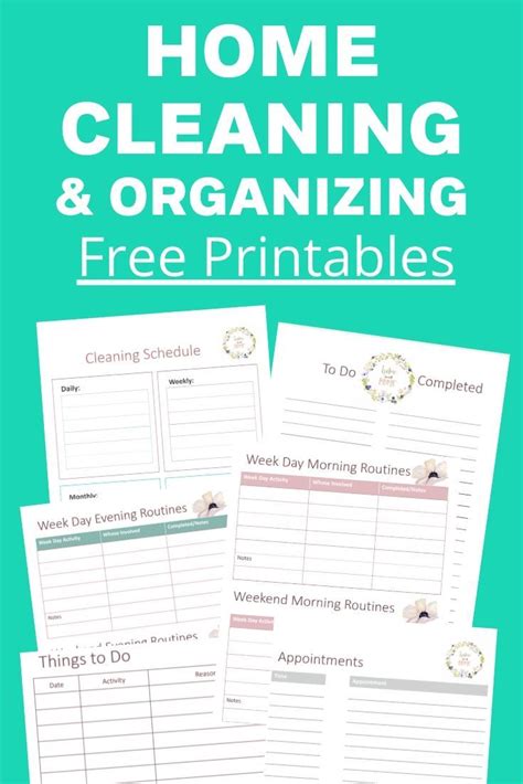 home organizing printables easily organize  home