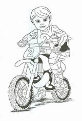 Coloring Motocross Bike Dirt Pages Boys Birthday Printable Boy Bikes Colouring Dirtbike Color Motorcycle Rider Party Print Motorbike Truck Books sketch template