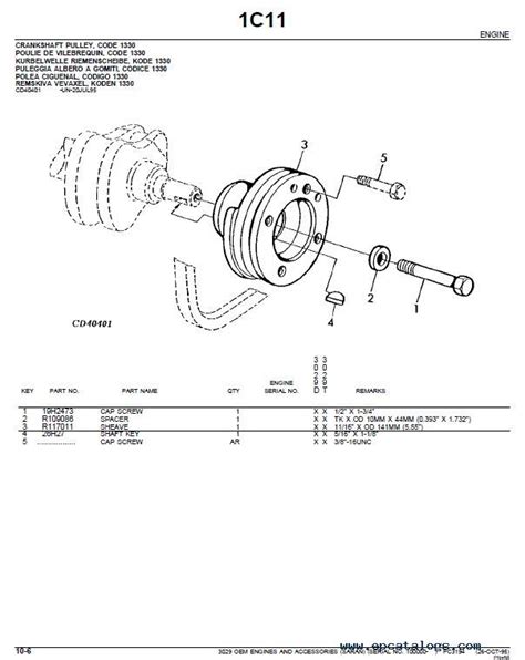 john deere  engines accessories parts catalog