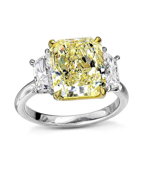 radiant yellow diamond  stone ring turgeon raine