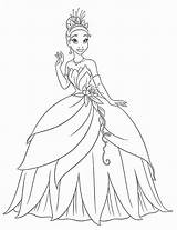 Tiana Princess Coloring Pages Disney Getcolorings Frog Princesa Waving Da Color Choose Board sketch template