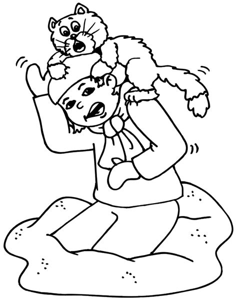 cat coloring page  cat   kids head