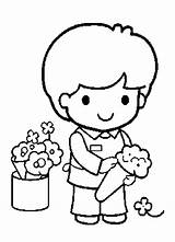 Coloring Child Pages Flowers Popular Print Coloringhome sketch template