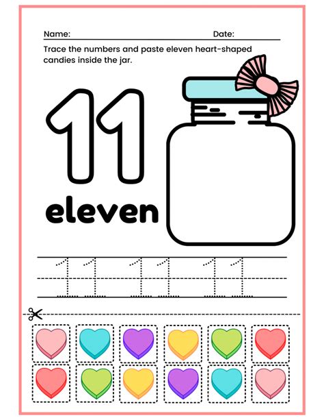 preschool number  worksheets printable