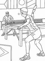 Ping Pong Table Tafeltennis Ausmalbilder Coloriages Olympiques Colouring Ausmalen теннис раскраски Colorier sketch template