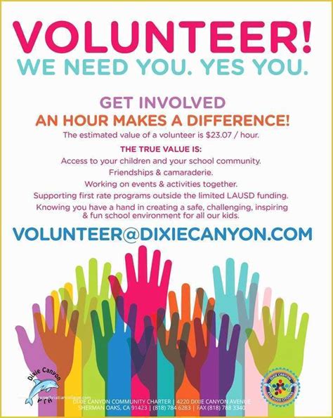 volunteer recruitment flyer template  pta email  volunteers