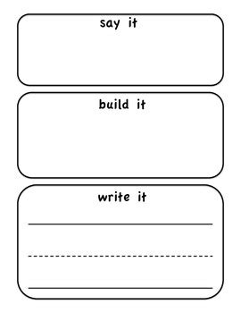build  write    preschool sight words word work