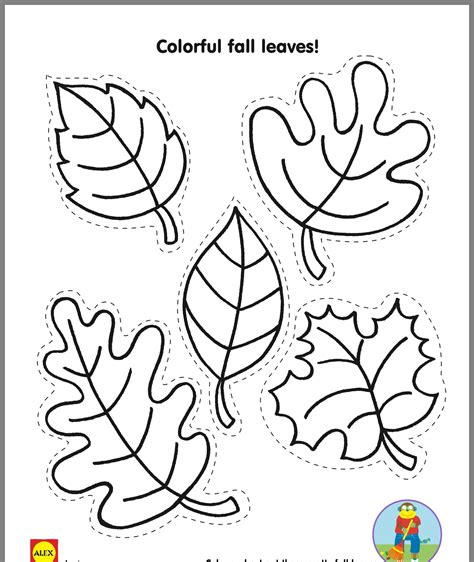 leaf coloring pages  print