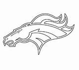 Broncos Coloring Denver Pages Logo Printable Drawing Bronco Colouring Sheets Line Manning Peyton Sports Library Clipart Nfl Drawings Popular Collection sketch template