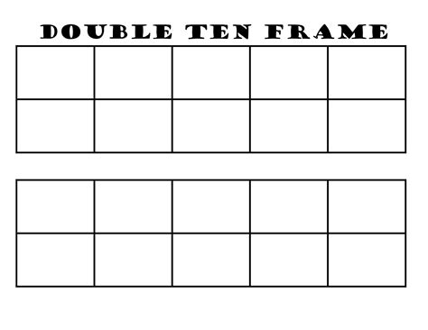 double ten frame printable printable word searches