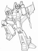 Transformers Starscream Coloring Pages G1 Thundercracker Skywarp Colouring Shockwave Line Soundwave Colour Drawing Sketch Robots Color Bumblebee Disguise Robot Fun sketch template