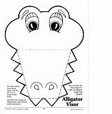 Alligator Krokodil Masker Visor Hoven Lindsy sketch template