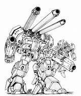 Robotech Destroid Macross Dibujos Hwr Robot Chuckwalton Mecha Rifts Palladium Expeditionary Marines Salvo sketch template