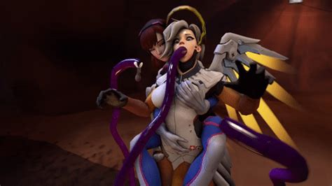 [rule34] mercy and d va get tentacled [overwatch]