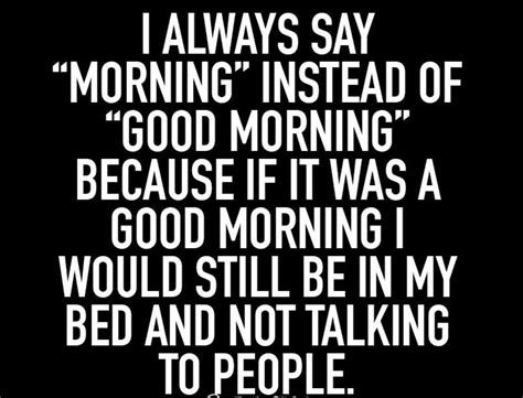 I Don T Have Very Many Good Mornings Sarcastic Quotes