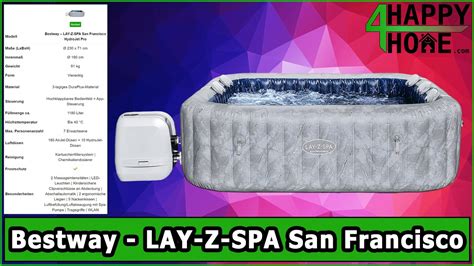 bestway lay  spa san francisco hydrojet pro wlan whirlpool