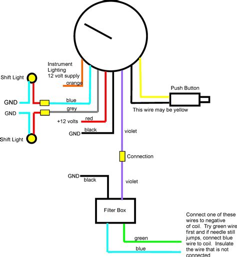 aftermarket tachometer wiring diagram