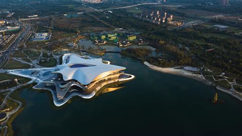 zaha hadid architects futuristic museum resembles  expanding