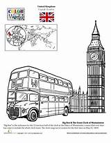 London Coloring Sheets Kids Pages Printable Big Ben Londres Coloriage Angleterre Worksheets Countries Color Colouring Map Enfant Worksheet Colorier Education sketch template