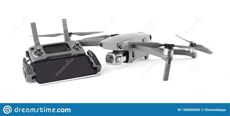 drone moderno  controlador  smartphone isolado imagem de stock imagem de eletronico