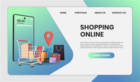 shopping  delivery service website template  vector