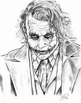 Joker Heath Ledger Coloring Pages Sketch Template Pencil Deviantart Templates sketch template