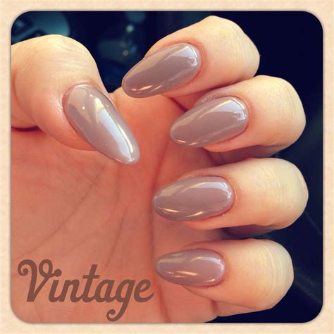 Vintage Inspired Nails Taupe Color Gel Manicure Маникюр