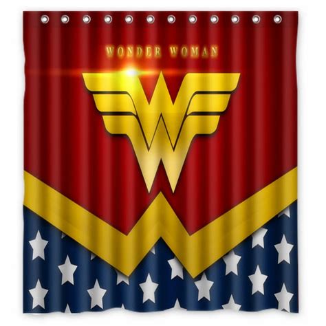 Vixm Home Movie Shower Curtains Wonder Woman Bathroom Curtains 66x72