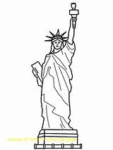 Liberty Statue Coloring Pages Kids Drawing Easy Step Getcolorings Printable Getdrawings Color sketch template