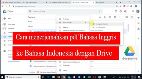 menerjemahkan file  bahasa asing  bahasa indonesia youtube