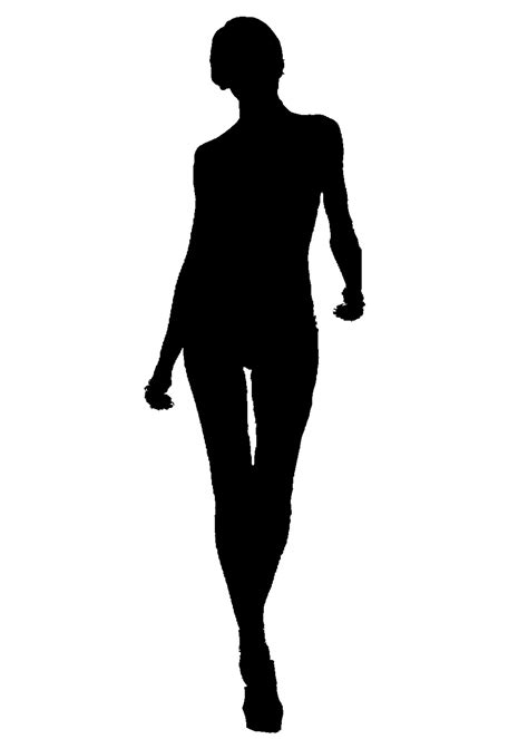 walking woman silhouette  stock photo public domain pictures
