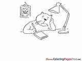Sheet Colouring Letter Cat Coloring Title sketch template