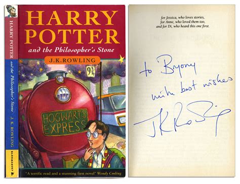 jk rowling st edition harry potter signed book sells