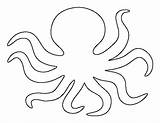 Octopus Outline Printable Pattern Clipart Template Patternuniverse Templates Stencils Animal Drawing Ocean Print Crafts Craft Use Patterns Sea Stencil Cut sketch template
