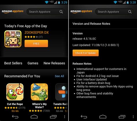 amazon appstore updated fixes crazy battery drain bug  updated ui