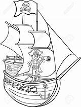 Bateau Capitaine Jolly Pirata Nave Piratenschip Depositphotos Animati Cartoni Illustrazione Piraten Designlooter Fumetto Kleurplaatje Schip Izakowski Imprimé Capitano sketch template
