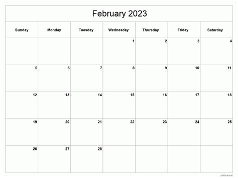 netspend calendar february  printable calendar