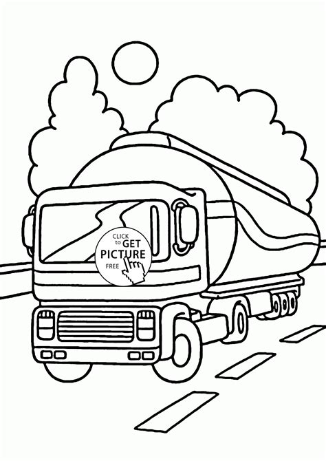 tank truck coloring page  kids transportation coloring pages