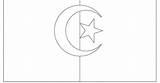 Flag Algeria sketch template