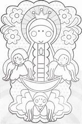 Virgencita Distroller Plis Virgen sketch template