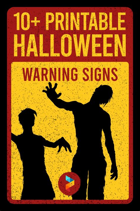 printable halloween warning signs     printablee
