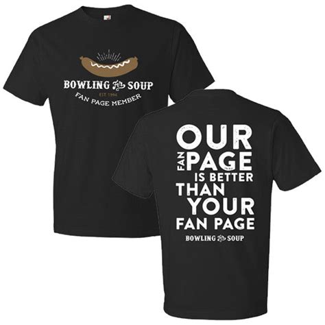 bowling  soup official  fan page tee bandwear