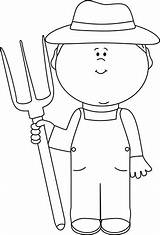 Farmer Mycutegraphics Pitchfork Clipartkid sketch template