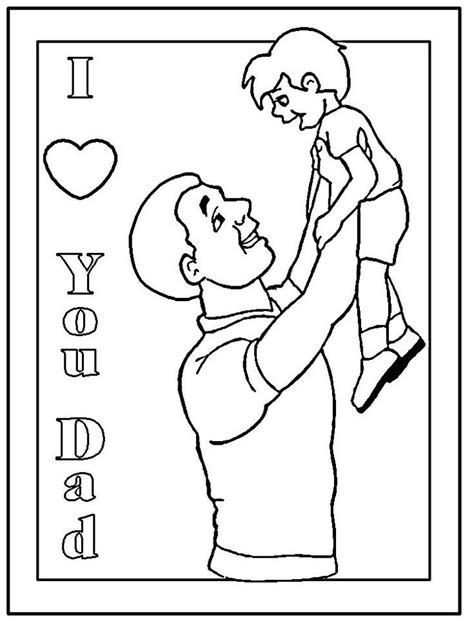 fathers day coloring pages kids  dad  love fathers