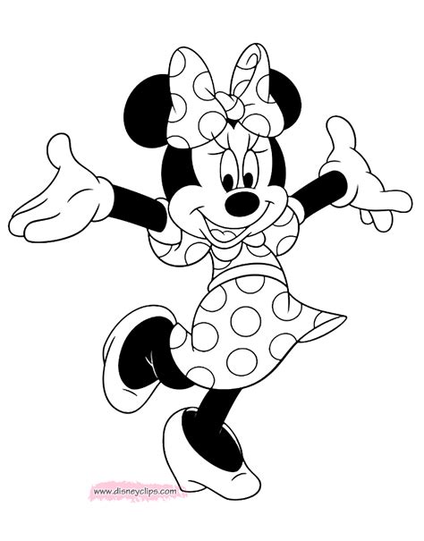 minnie mouse coloring pages  disneyclipscom