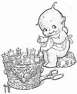 Kewpie Doll Coloring Pages Cupie Embroidery Dolls Patterns Choose Board Baby sketch template