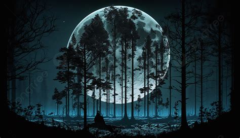 moon dark forest background moon dark forest forest background image