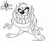 Devil Tasmanian Coloring Pages Tunes Looney Printable Color Kids Adults sketch template