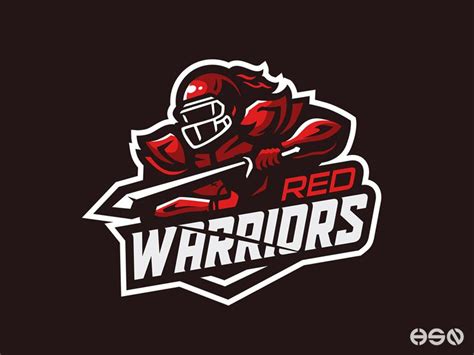 Red Warriors Mascot Logo By Hssn Dsgn On Dribbble Warrior Logo
