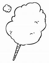 Cotton Candy Coloring Clipart sketch template